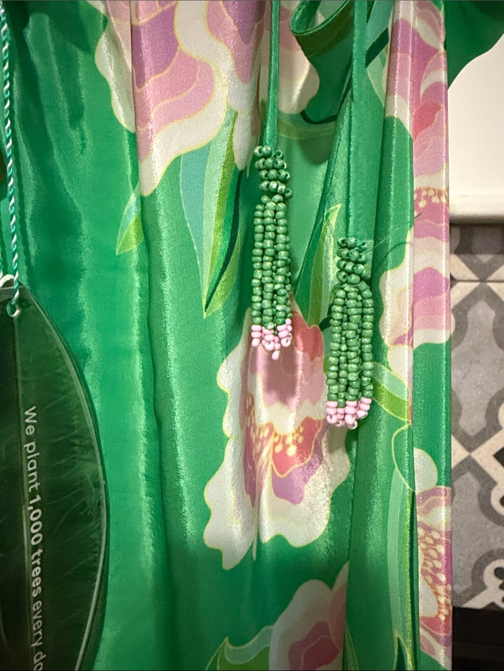 FARM Rio Floral Vibing Green Maxi Dress NWT NEW - Picture 7 of 8